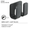 Outline percha doble negro mate - Imagen 3