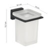 Atena porte-brosse a dents noir mat – Image 2