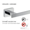 Atena porte serviette 60 cm chrome – Image 5