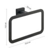 Atena anneau porte serviette noir mat – Image 2