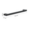 Lounge towel holder 45 cm matt black - Image 2