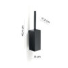 Lounge escobillero de pared negro mate - Imagen 2