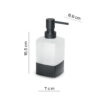 Lounge dosificador de jabon negro mate - Imagen 3