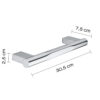 Canarie barre d'appui 30 cm chrome – Image 2