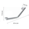 Canarie barre d'appui 135° cm chrome – Image 2