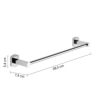 Edera Plus porte serviette 35 cm chrome – Image 2
