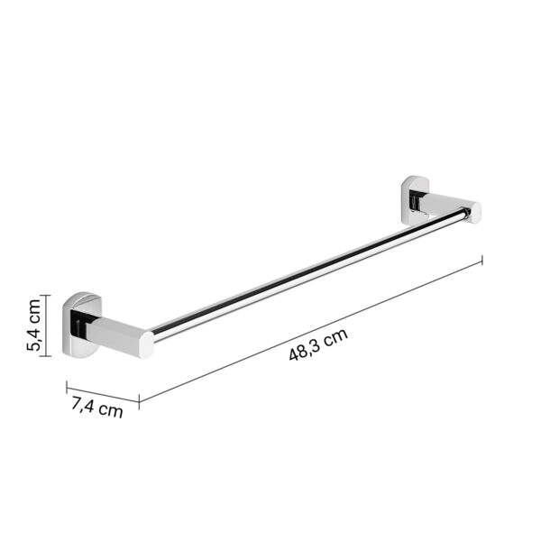 Edera Plus portasalviette 45 cm cromato - immagine 2