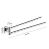 Edera Plus porte serviette reglable chrome – Image 2