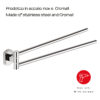 Edera Plus porte serviette reglable chrome – Image 3