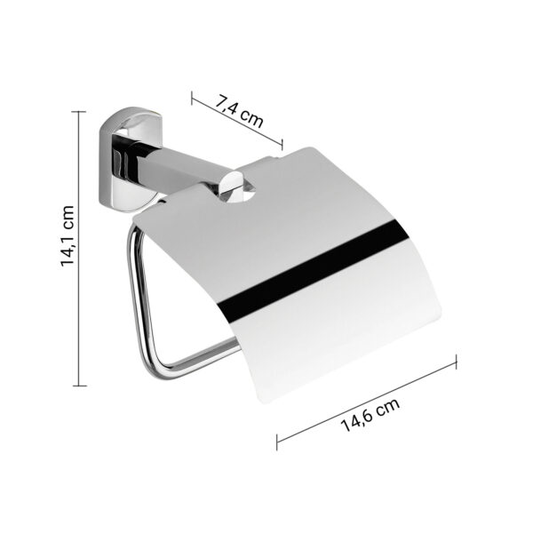 Edera Plus portarotolo coperto cromato - immagine 2