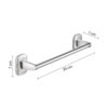 Everest porte serviette 35 cm chrome – Image 2