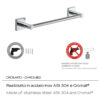 Fuji porte serviette 30 cm chrome – Image 2