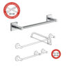 Fuji porte serviette 30 cm chrome – Image 3