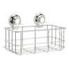 Hot porte-pbjets rectangulaire en fil pour douche chrome