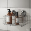 Hot porte-pbjets rectangulaire en fil pour douche chrome – Image 3