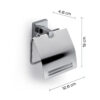 Olimpo porte rouleau avec couvercle chrome – Image 2