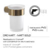 Pirenei portaspazzolini oro matt (trattamento pvd) - immagine 3