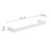 Pirenei towel holder 35 cm matt white - Image 2
