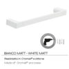 Pirenei towel holder 35 cm matt white - Image 5