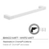 Pirenei portasalviette 45 cm bianco matt - immagine 5