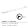 Pirenei porte serviette 80 cm chrome – Image 3