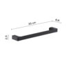 Pirenei portasalviette 35 cm nero matt - immagine 2
