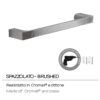 Pirenei towel holder 35 cm brushed - Image 5