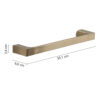 Pirenei portasalviette 35 cm oro matt (trattamento pvd) - immagine 2