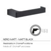 Pirenei porte rouleau noir mat – Image 4