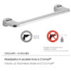Stelvio porte serviette 35 cm chrome – Image 3