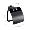 Stelvio porte rouleau avec couvercle noir mat – Image 2