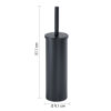 Tonga toilet brush holder matt black - Image 2