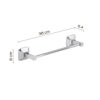 Ventus toallero 35 cm cromado - Imagen 2