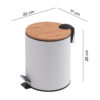 Kenta cubo de pedal natural/blanco mate - Imagen 2