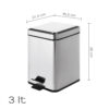 Argenta portarifiuti quadrato 3lt lucido - immagine 2