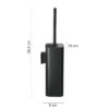 Outline wall toilet brush holder matt black - Image 2