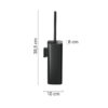 Outline escobillero de pared negro mate - Imagen 2