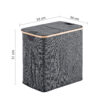 Yoshi panier a linge 87 lt gris – Image 2