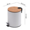 Kenta poubelle 5 lt naturel/blanc mat – Image 2