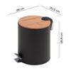 Kenta poubelle 5 lt naturel/noir mat – Image 2