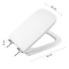 Sedile wc bianco per modello conca - immagine 2