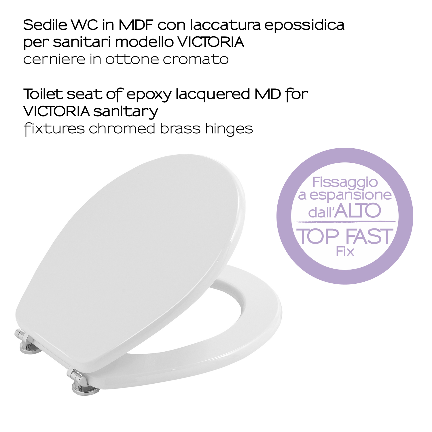 Toilet Seat White For Sanitary Victoria Gedy   000040280200200.2 