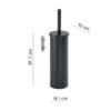 Flip escobillero de pared negro mate - Imagen 2