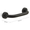Up asidero 20 cm negro mate - Imagen 2