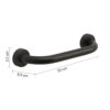 Up asidero 30 cm negro mate - Imagen 2