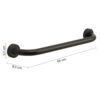 Up asidero 45 cm negro mate - Imagen 2