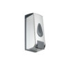 Halibut dispenser for soap or sanitizer gel chromed