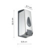 Halibut dispenser for soap or sanitizer gel chromed - Image 2