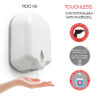 Jelly touchless dispenser for soap or sanitizer gel white - Image 3