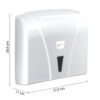 Distributeur de papier en feuilles blanc – Image 2